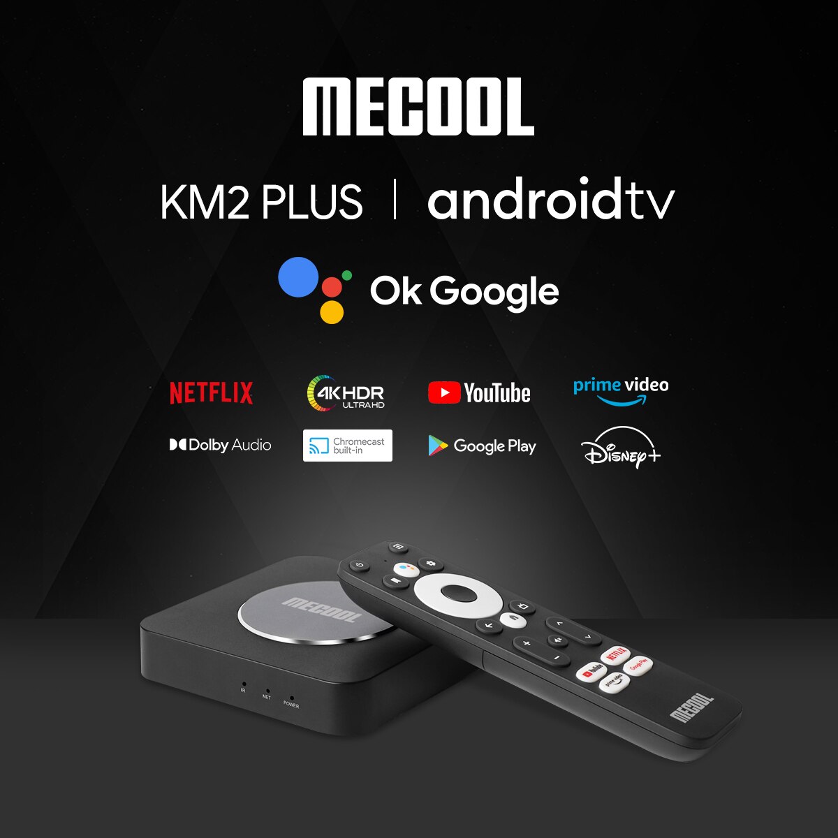 Mecool-KM2 ÷ Ʈ TV ڽ, 4K, Amlogic S905X4..